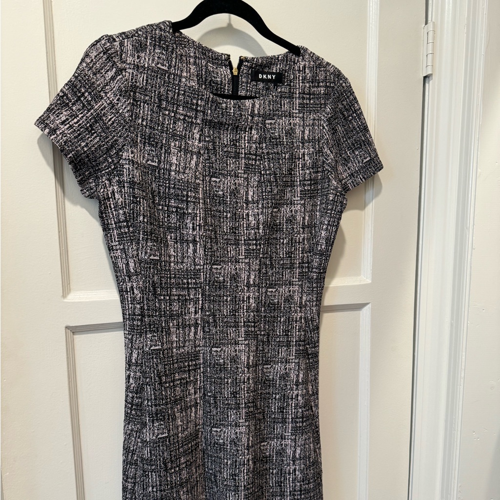 Dkny Black And Pink Short Dress